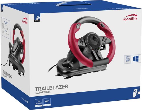 Produktbild: SPEEDLINK TRAILBLAZER Racing Wheel for PC/PS4/Xbox Series X/S/One/Switch 2/Switch/OLED, black
