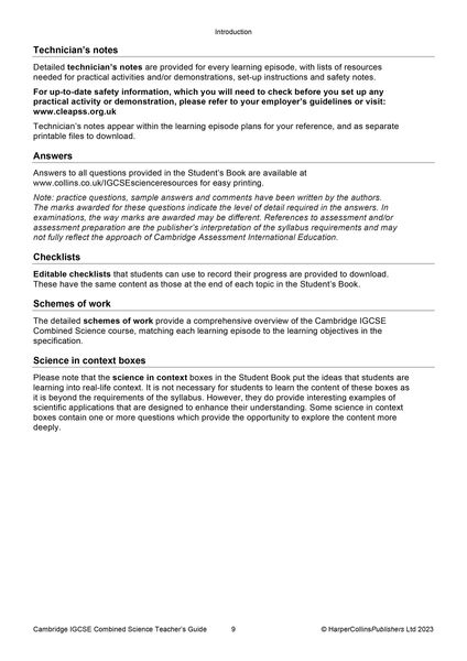 Produktbild: Cambridge Igcse(tm) Combined Science Teacher Guide