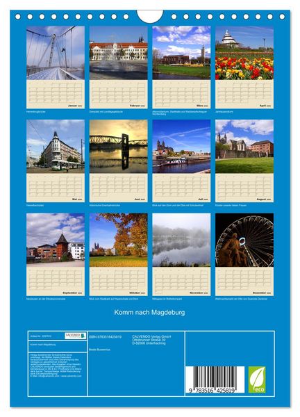 Produktbild: Komm nach Magdeburg (Wandkalender 2026 DIN A4 hoch), CALVENDO Monatskalender