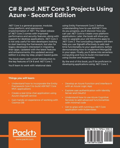 Produktbild: C# 8 and .NET Core 3 Projects Using Azure
