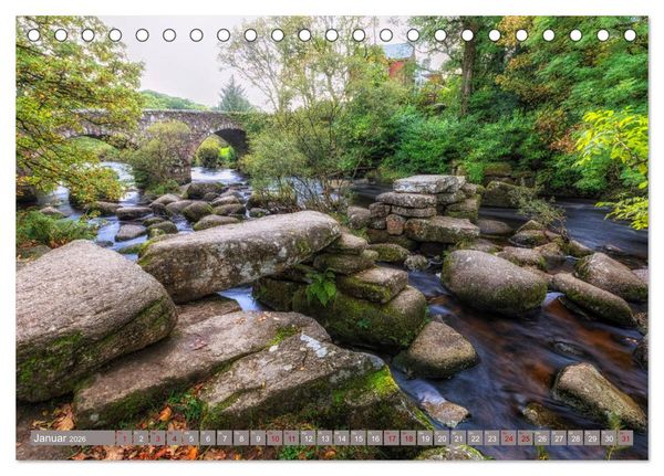 Produktbild: Dartmoor, herbe Sch&ouml;nheit im S&uuml;den Englands (Tischkalender 2026 DIN A5 quer), CALVENDO Monatskalender