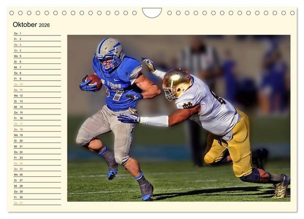 Produktbild: American Football - Taktik und Athletik (Wandkalender 2026 DIN A4 quer), CALVENDO Monatskalender