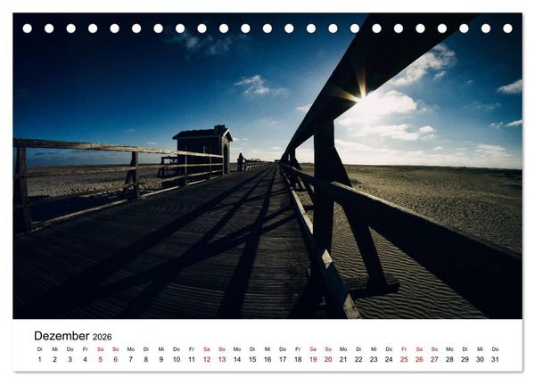 Produktbild: Sankt Peter-Ording. Licht, Schatten und Natur (Tischkalender 2026 DIN A5 quer), CALVENDO Monatskalender