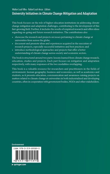 Produktbild: University Initiatives in Climate Change Mitigation and Adaptation