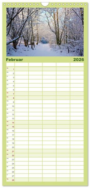 Produktbild: Familienplaner 2026 - Traumhafte Wege durch die Eifel mit 5 Spalten (Wandkalender, 21 x 45 cm) CALVENDO