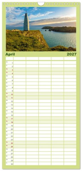 Produktbild: Familienplaner 2027 - Mystisches Irland mit 5 Spalten (Wandkalender, 21 x 45 cm) CALVENDO