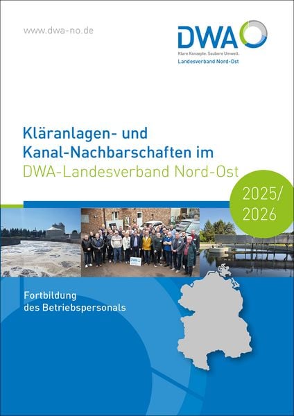 Produktbild: Kl&auml;ranlagen- und Kanal-Nachbarschaften im DWA-Landesverband Nord-Ost 2025/2026