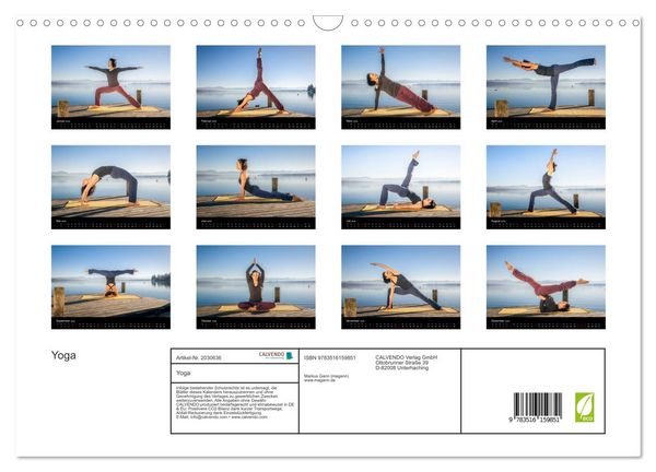 Produktbild: Yoga (Wandkalender 2026 DIN A3 quer), CALVENDO Monatskalender