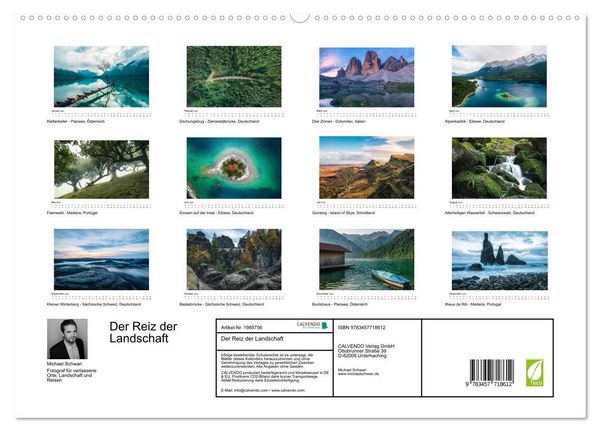 Produktbild: Der Reiz der Landschaft (hochwertiger Premium Wandkalender 2026 DIN A2 quer), Kunstdruck in Hochglanz