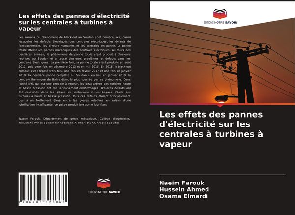 Produktbild: Les effets des pannes d'&eacute;lectricit&eacute; sur les centrales &agrave; turbines &agrave; vapeur