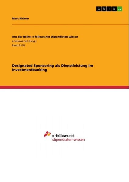 Produktbild: Designated Sponsoring als Dienstleistung im Investmentbanking