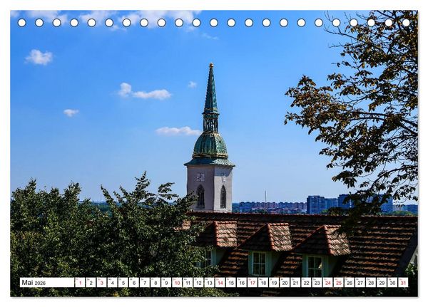 Produktbild: Bratislava die slowakische Sch&ouml;nheit (Tischkalender 2026 DIN A5 quer), CALVENDO Monatskalender
