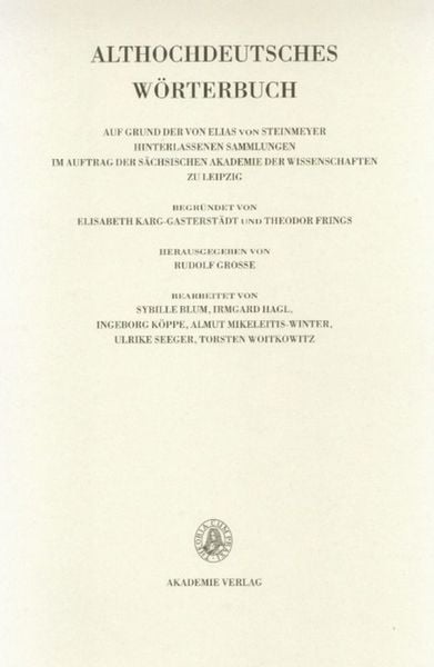 Produktbild: Althochdeutsches W&ouml;rterbuch / Band V: K-L, 3. Lieferung (kezzil bis kleb&ecirc;n)