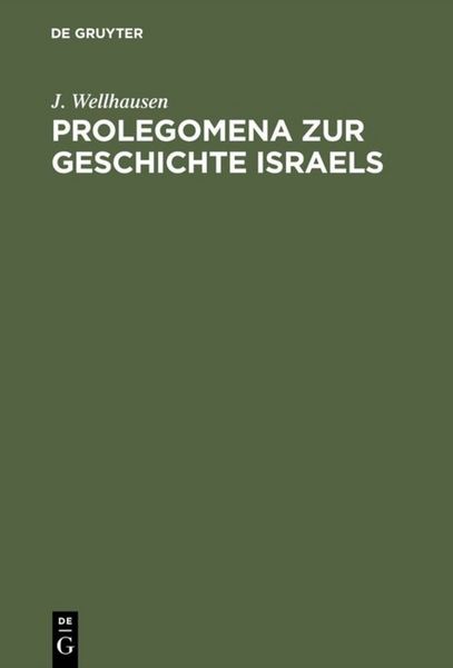 Produktbild: Prolegomena zur Geschichte Israels