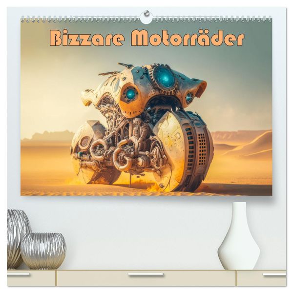 Bizzare Motorräder (hochwertiger Premium Wandkalender 2024 DIN A2 quer), Kunstdruck in Hochglanz