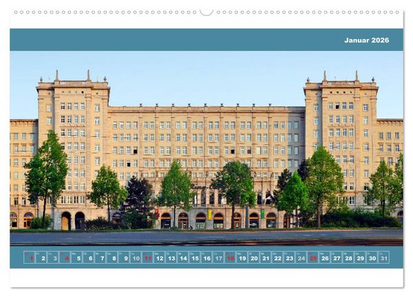 Produktbild: Leipzig Fassade 2026 (hochwertiger Premium Wandkalender 2026 DIN A2 quer), Kunstdruck in Hochglanz