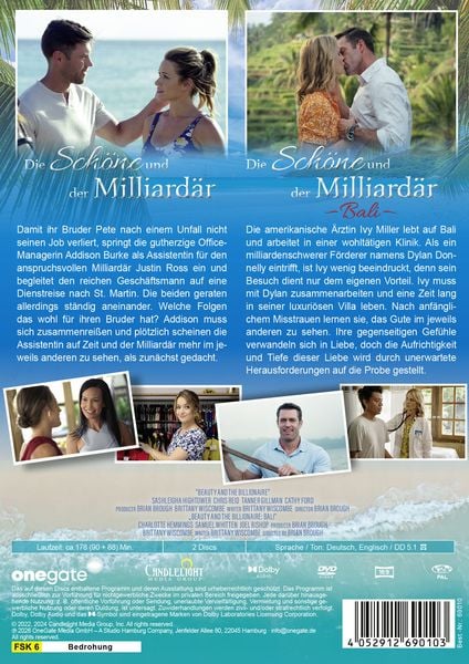 Produktbild: Double Feature: Die Sch&ouml;ne und der Milliard&auml;r / Die Sch&ouml;ne und der Milliard&auml;r: Bali [2 DVDs]