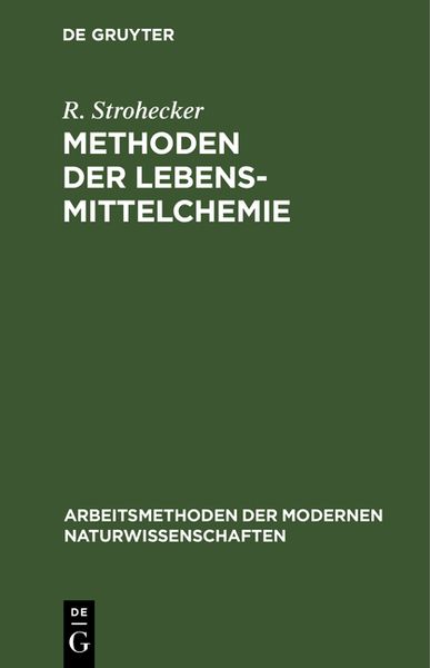 Produktbild: Methoden der Lebensmittelchemie