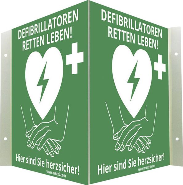 MEDX5 AED-Z-WISCHI AED-Schild Außenbereich, Innenbereich PVC