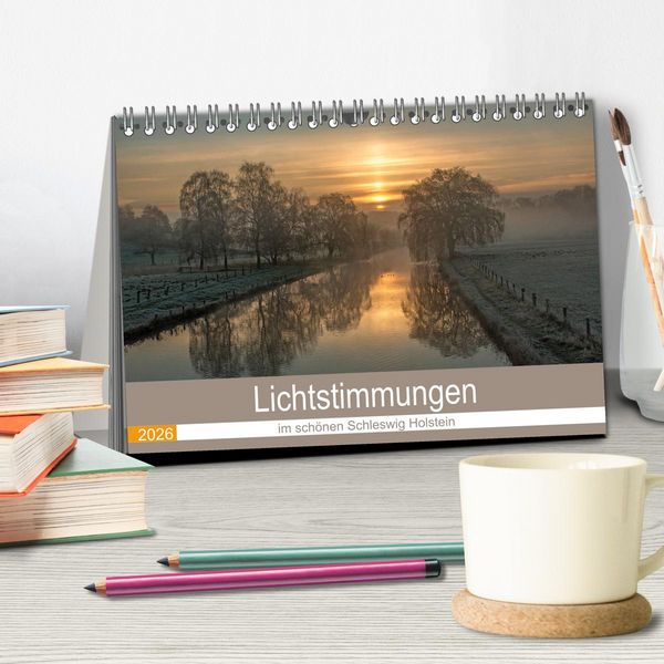 Produktbild: Lichtstimmungen im sch&ouml;nen Schleswig Holstein (Tischkalender 2026 DIN A5 quer), CALVENDO Monatskalender