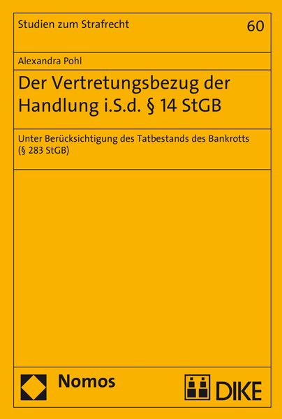 Produktbild: Der Vertretungsbezug der Handlung i.S.d. &sect; 14 StGB