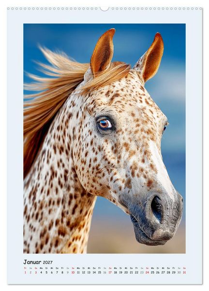 Produktbild: Der Appaloosa. Ein zuverl&auml;ssiges Westernpferd in bunter Optik (hochwertiger Premium Wandkalender 2027 DIN A2 hoch), Kunstdruck in Hochglanz