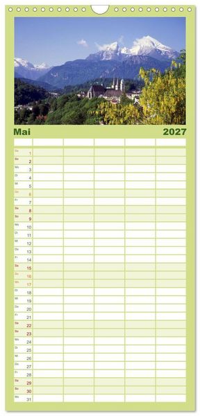 Produktbild: Familienplaner 2027 - Zauberhaftes Berchtesgadener Land mit 5 Spalten (Wandkalender, 21 x 45 cm) CALVENDO