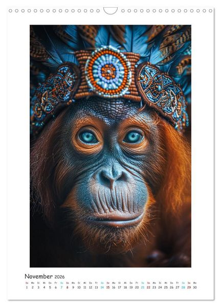 Produktbild: Magische Tiergeister (Wandkalender 2026 DIN A3 hoch), CALVENDO Monatskalender