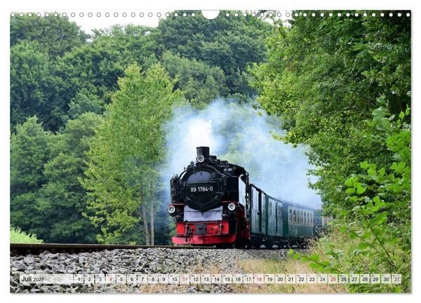 Produktbild: Mit Dampf &uuml;ber die Insel R&uuml;gen (Wandkalender 2027 DIN A3 quer), CALVENDO Monatskalender