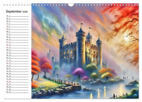Produktbild: Verwunschene St&auml;dte in Traumwelten (Wandkalender 2026 DIN A3 quer), CALVENDO Monatskalender