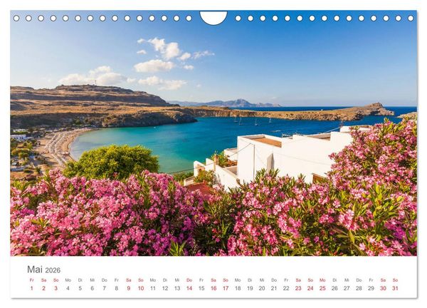 Produktbild: RHODOS Impressionen (Wandkalender 2026 DIN A4 quer), CALVENDO Monatskalender