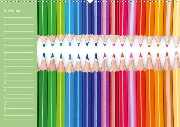 Produktbild: Die bunte Welt der Stifte - Geburtstagskalender (Wandkalender immerw&auml;hrend DIN A2 quer)