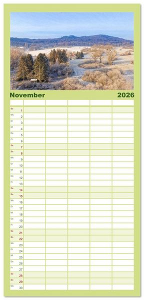 Produktbild: Familienplaner 2026 - Traumsch&ouml;ner Taunus mit 5 Spalten (Wandkalender, 21 x 45 cm) CALVENDO