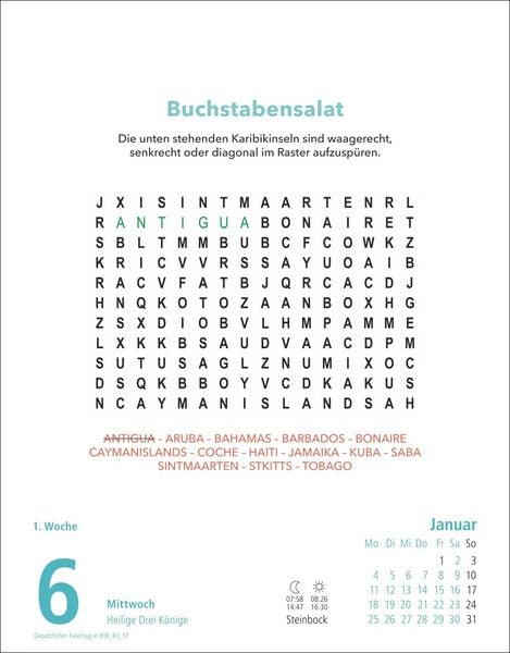 Produktbild: Stefan Heine Gehirnjogging Tagesabrei&szlig;kalender 2027