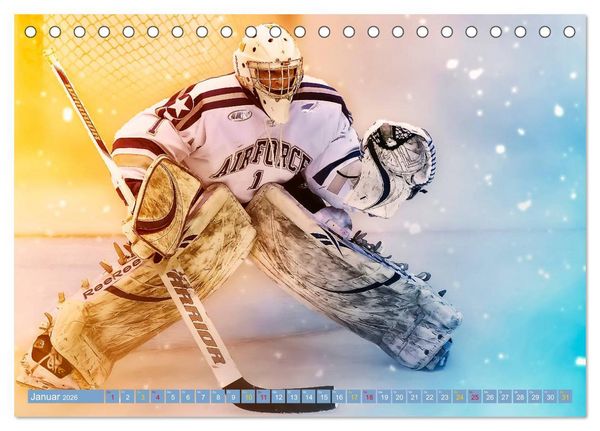 Produktbild: Eishockey - Fight (Tischkalender 2026 DIN A5 quer), CALVENDO Monatskalender