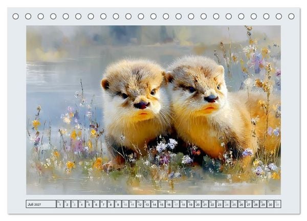 Produktbild: Otter. Verspielte Abenteurer am Wasser (Tischkalender 2027 DIN A5 quer), CALVENDO Monatskalender