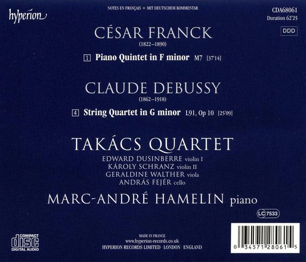 Produktbild: Klavierquintett in f-moll/Streichquart.in g-moll