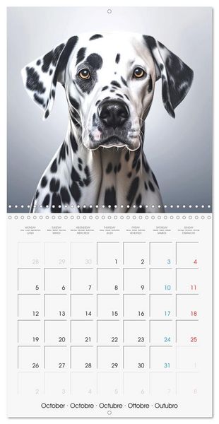 Produktbild: Portraits de grands chiens (Calendrier mural carr&eacute; 2026 30x30 cm) Calendrier double avec une page pour vos prises de notes