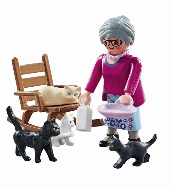 Produktbild: PLAYMOBIL 71172 Oma mit Katzen