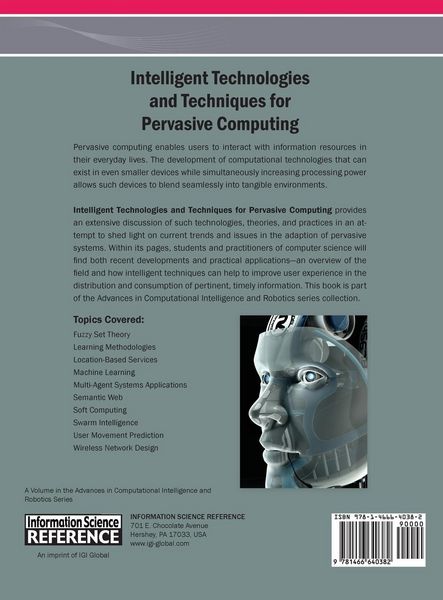 Produktbild: Intelligent Technologies and Techniques for Pervasive Computing