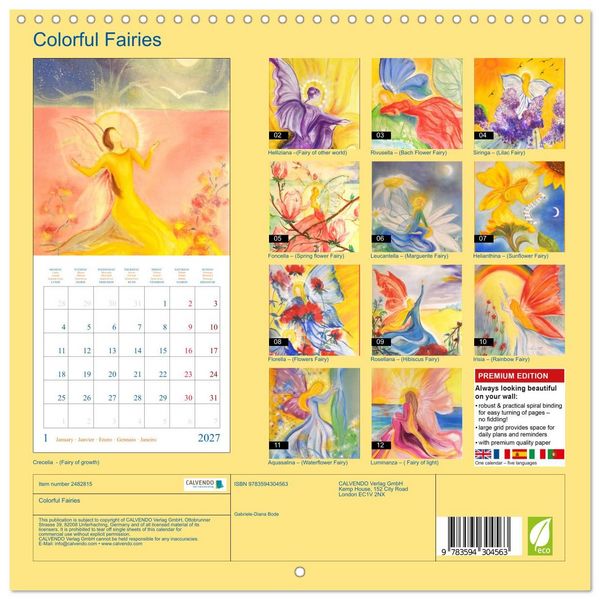 Produktbild: Colorful Fairies (Wall Calendar 2027 12 &times; 12 Inch) CALVENDO 12 Month Wall Calendar