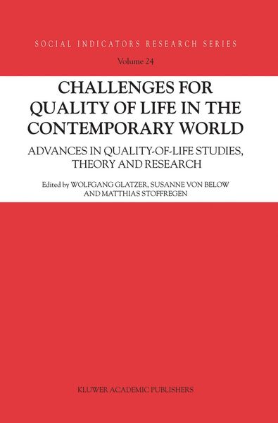 Produktbild: Challenges for Quality of Life in the Contemporary World