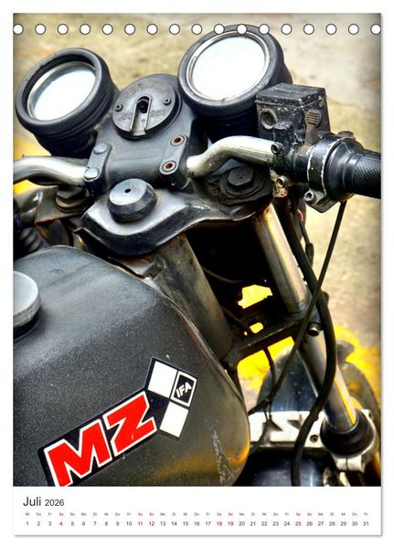 Produktbild: MZ Motorr&auml;der - Ein St&uuml;ck DDR in Kuba (Tischkalender 2026 DIN A5 hoch), CALVENDO Monatskalender