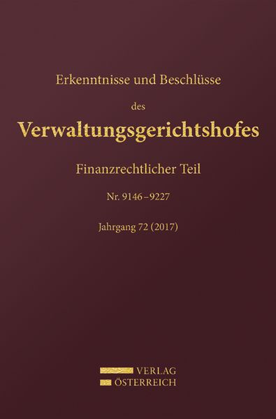 Produktbild: Erkenntnisse und Beschl&uuml;sse des Verwaltungsgerichtshofes