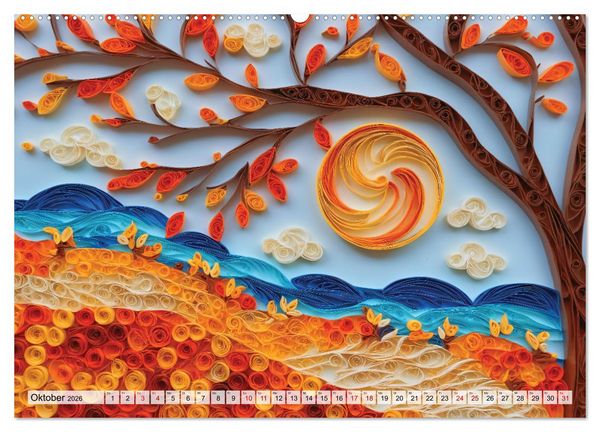Produktbild: Zauberhafte Papierwelten - Meditation & Inspiration (Wandkalender 2026 DIN A2 quer), CALVENDO Monatskalender