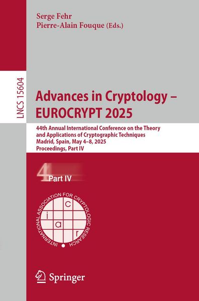 Produktbild: Advances in Cryptology - EUROCRYPT 2025