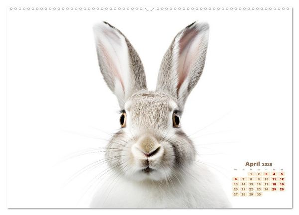 Produktbild: Wei&szlig;e Tierwelt (Wandkalender 2026 DIN A2 quer), CALVENDO Monatskalender