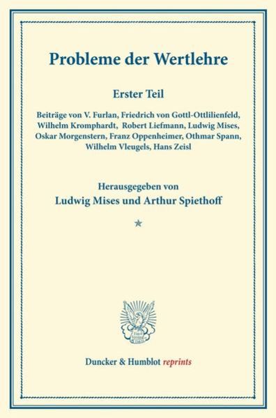 Probleme der Wertlehre., Taschenbuch von , Duncker & Humblot, 9783428175369