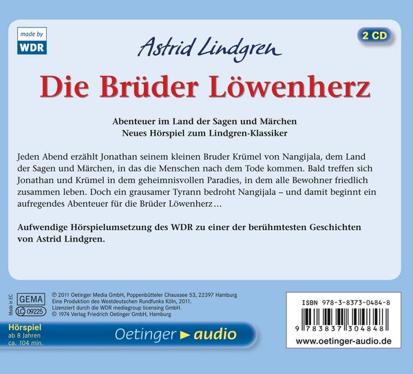 Produktbild: Die Br&uuml;der L&ouml;wenherz. Das H&ouml;rspiel