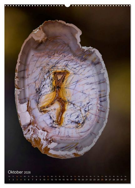 Produktbild: ZAUBERHAFTE MINERALIEN designed by nature (hochwertiger Premium Wandkalender 2026 DIN A2 hoch), Kunstdruck in Hochglanz